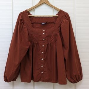 Chocolate brown Gap blouse